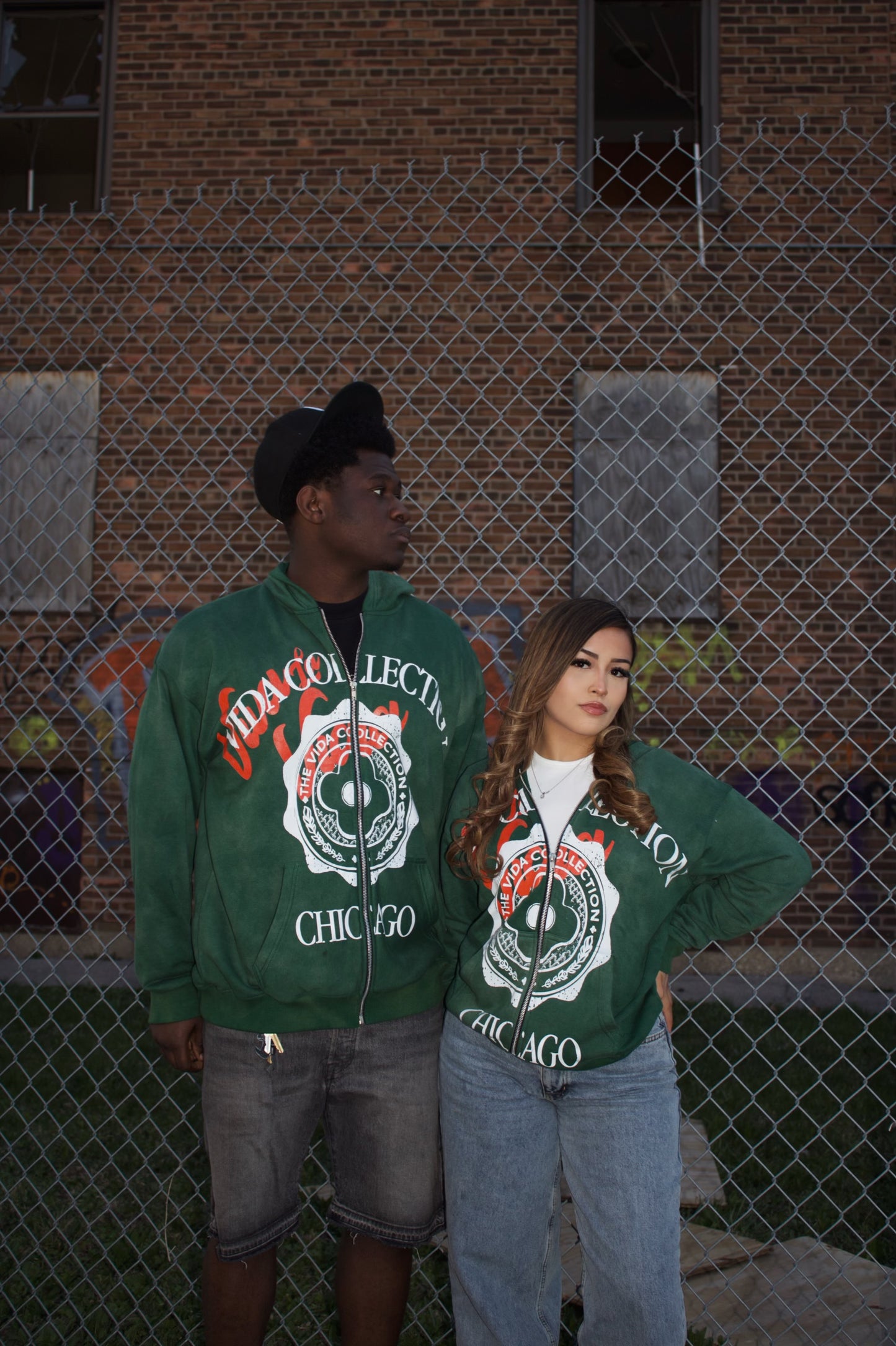Van Vida Green Zip Up